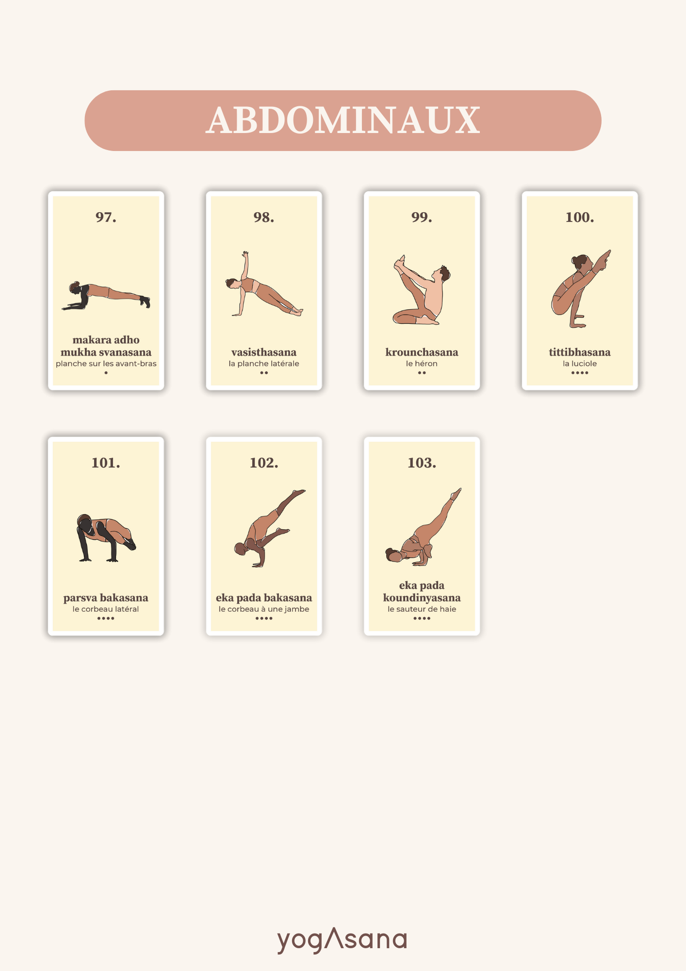 L'extension de mes cartes de yoga dynamique - Hatha Vinyasa