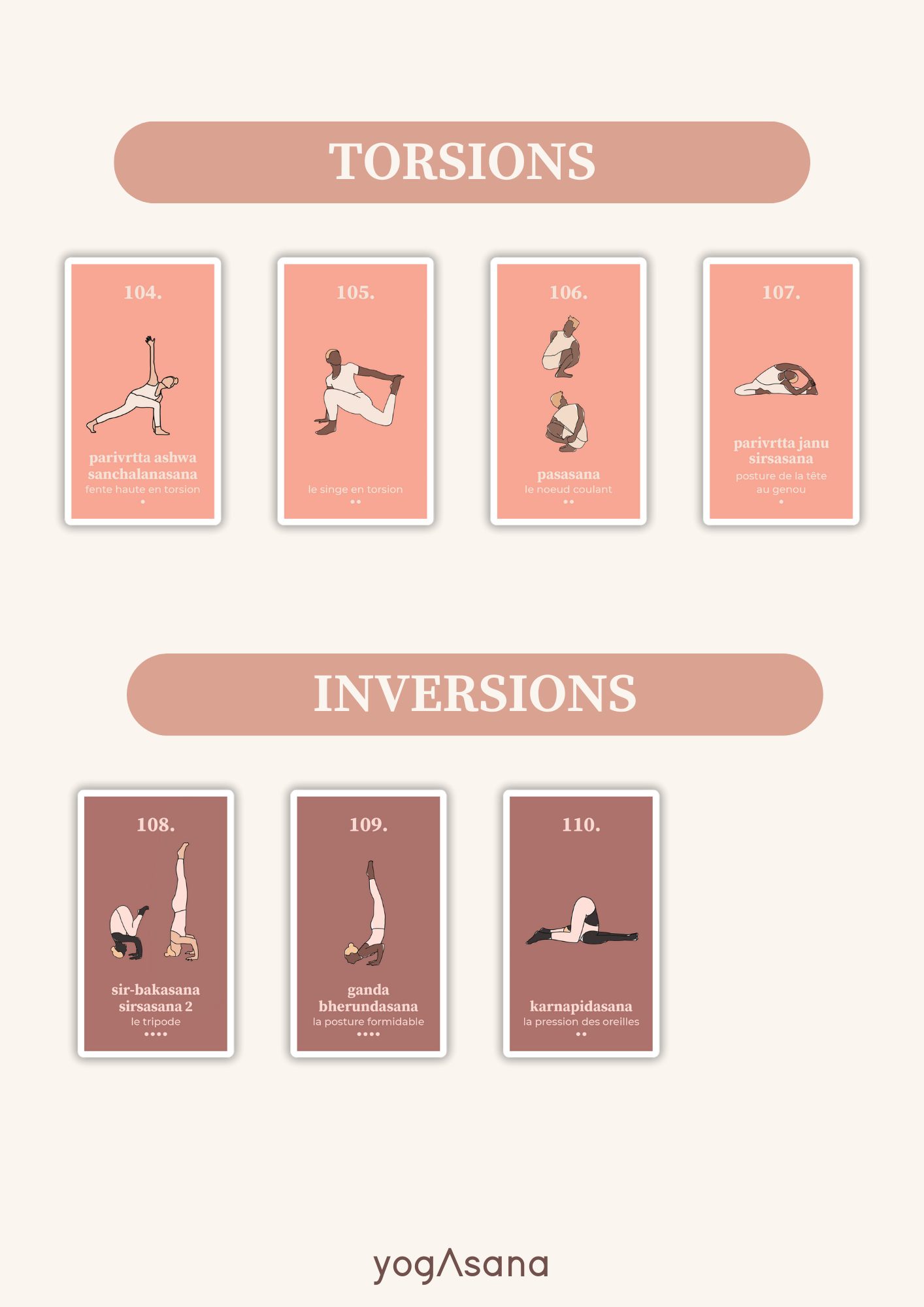 L'extension de mes cartes de yoga dynamique - Hatha Vinyasa