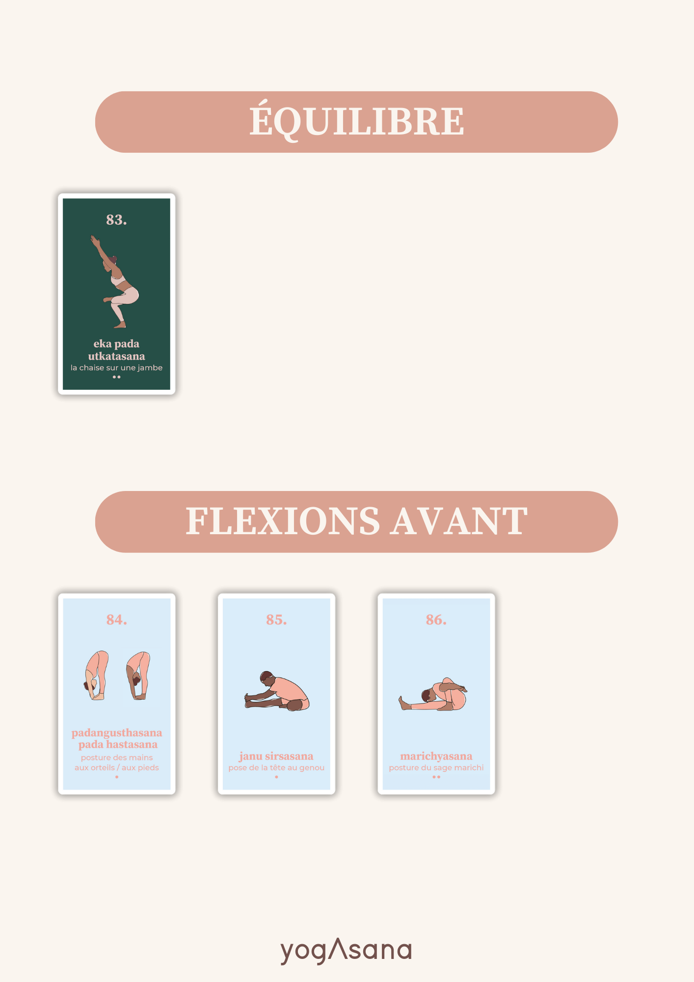 L'extension de mes cartes de yoga dynamique - Hatha Vinyasa